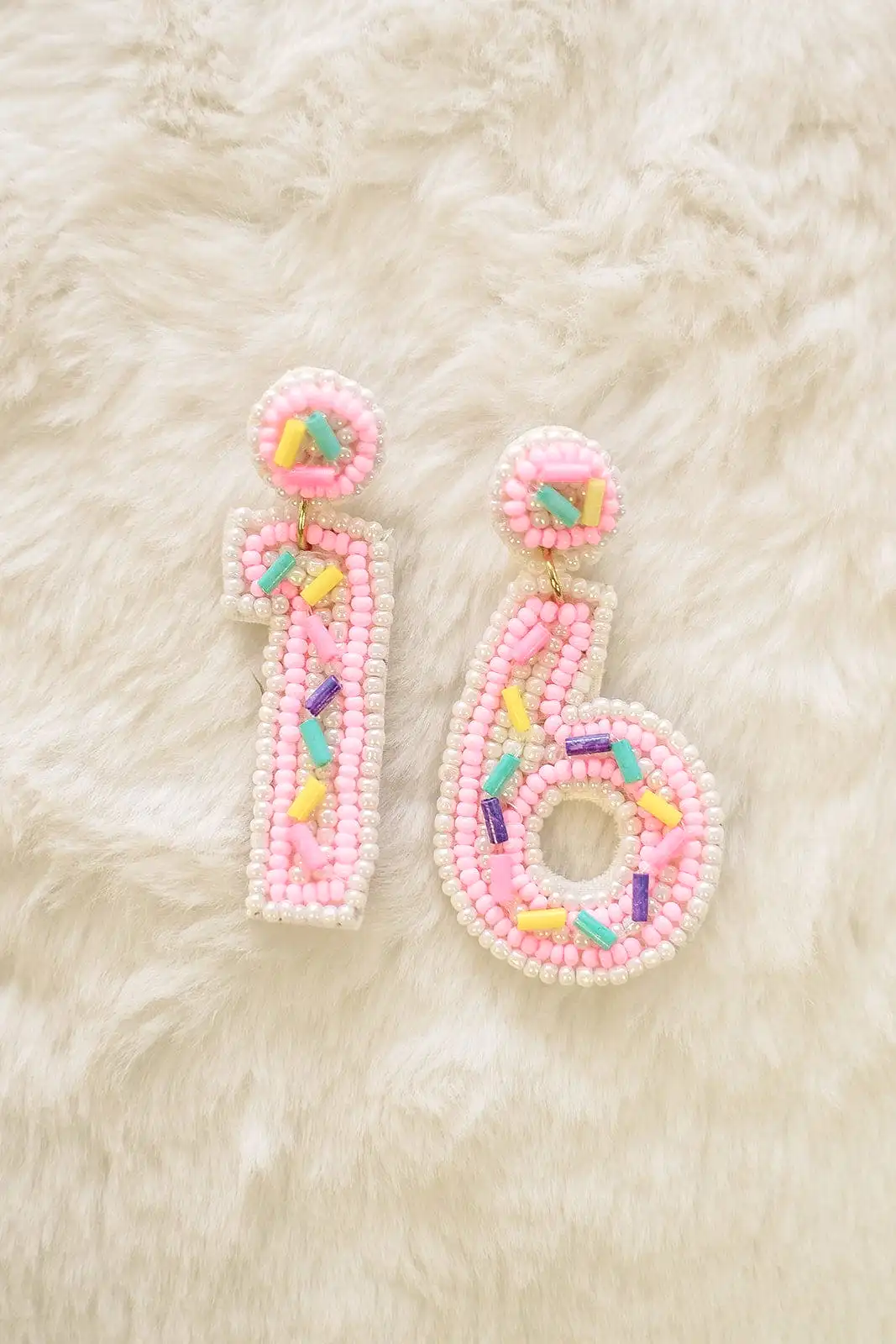 16 Birthday Beaded Earrings