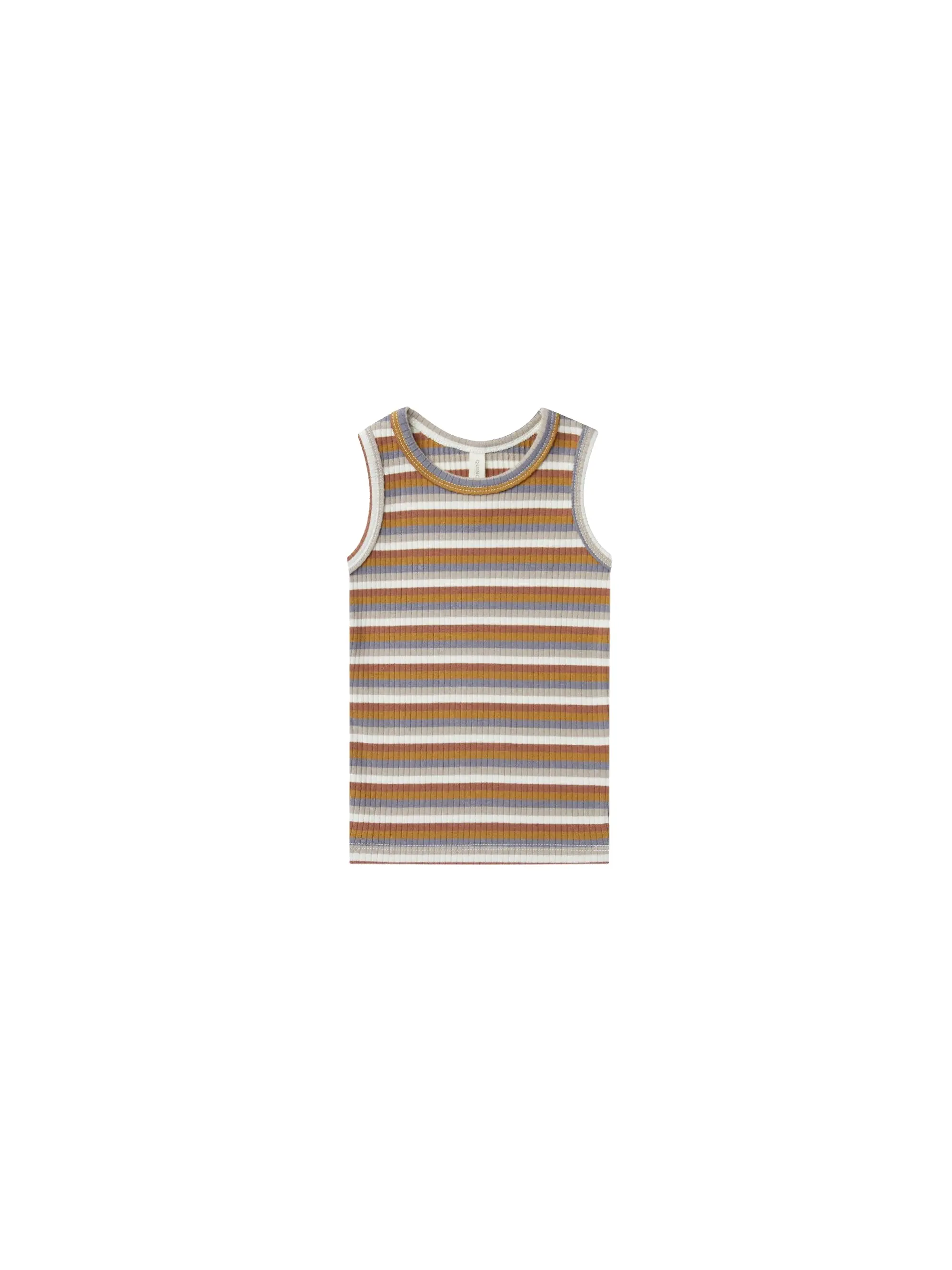 [50%OFF] ribbed tank top | multi-stripe