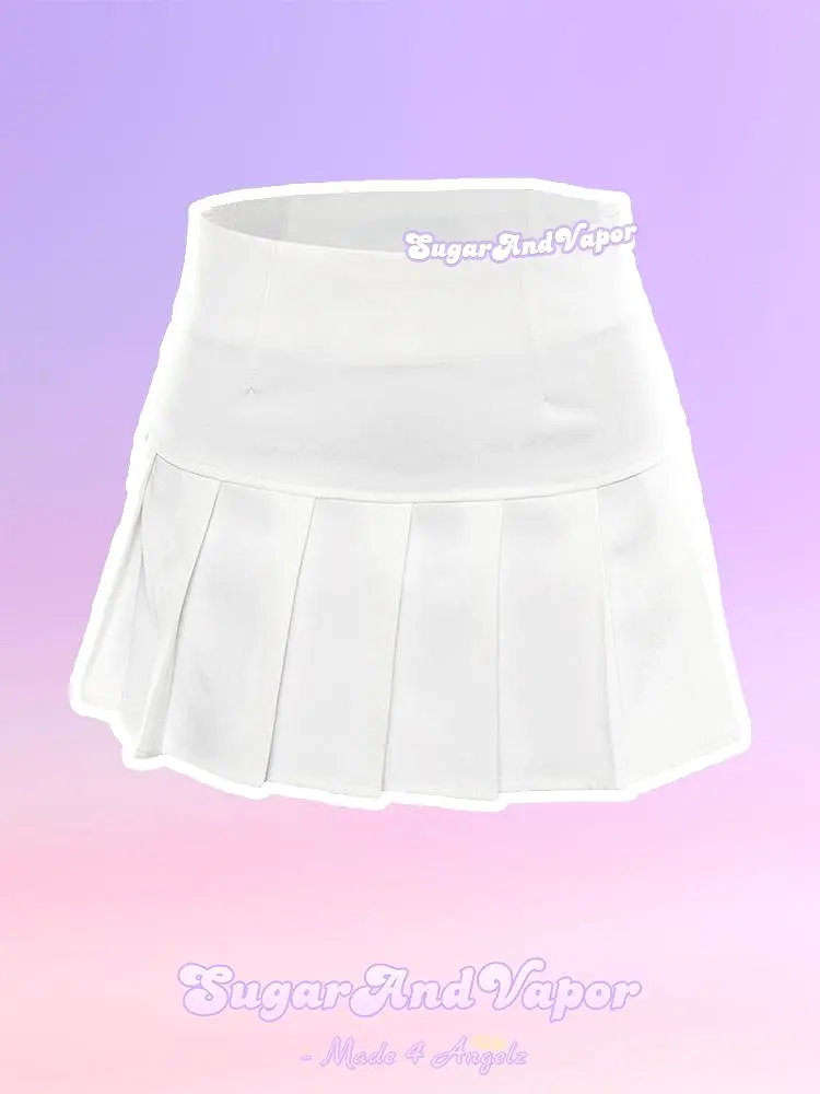 90s Spice Girl White Super Mini Tennis Skirt