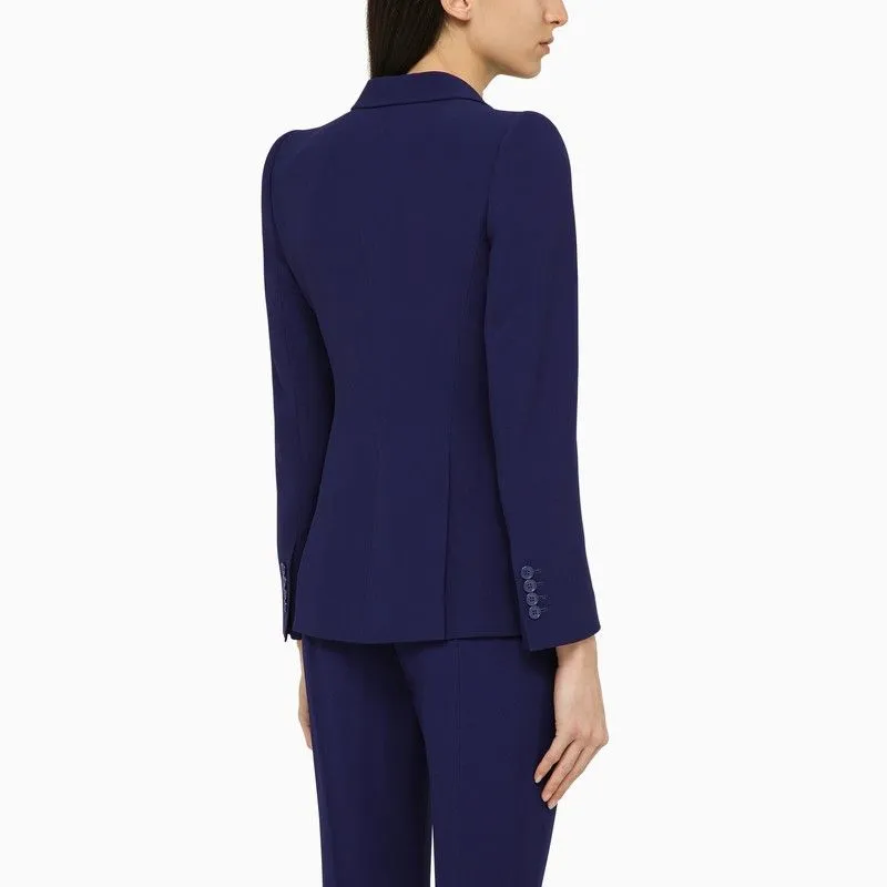 ALEXANDER MCQUEEN Chic Electric Blue Single-Breasted Jacket for Women