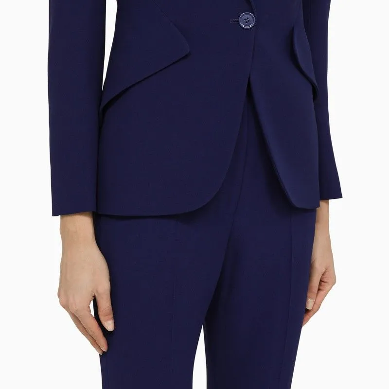 ALEXANDER MCQUEEN Chic Electric Blue Single-Breasted Jacket for Women