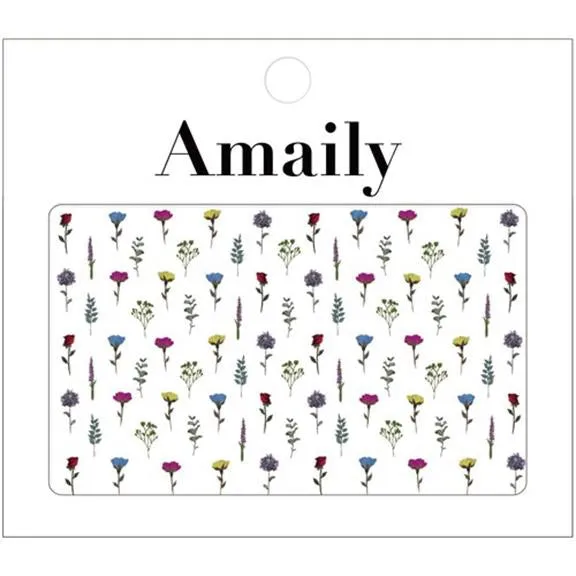 Amaily Japanese Nail Art Sticker / Dry Flowers