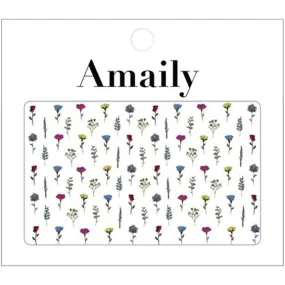 Amaily Japanese Nail Art Sticker / Dry Flowers