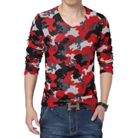 arriving Men t shirts nets yarn breathable long sleeve T-shirt slim big size t shirts for men SM6