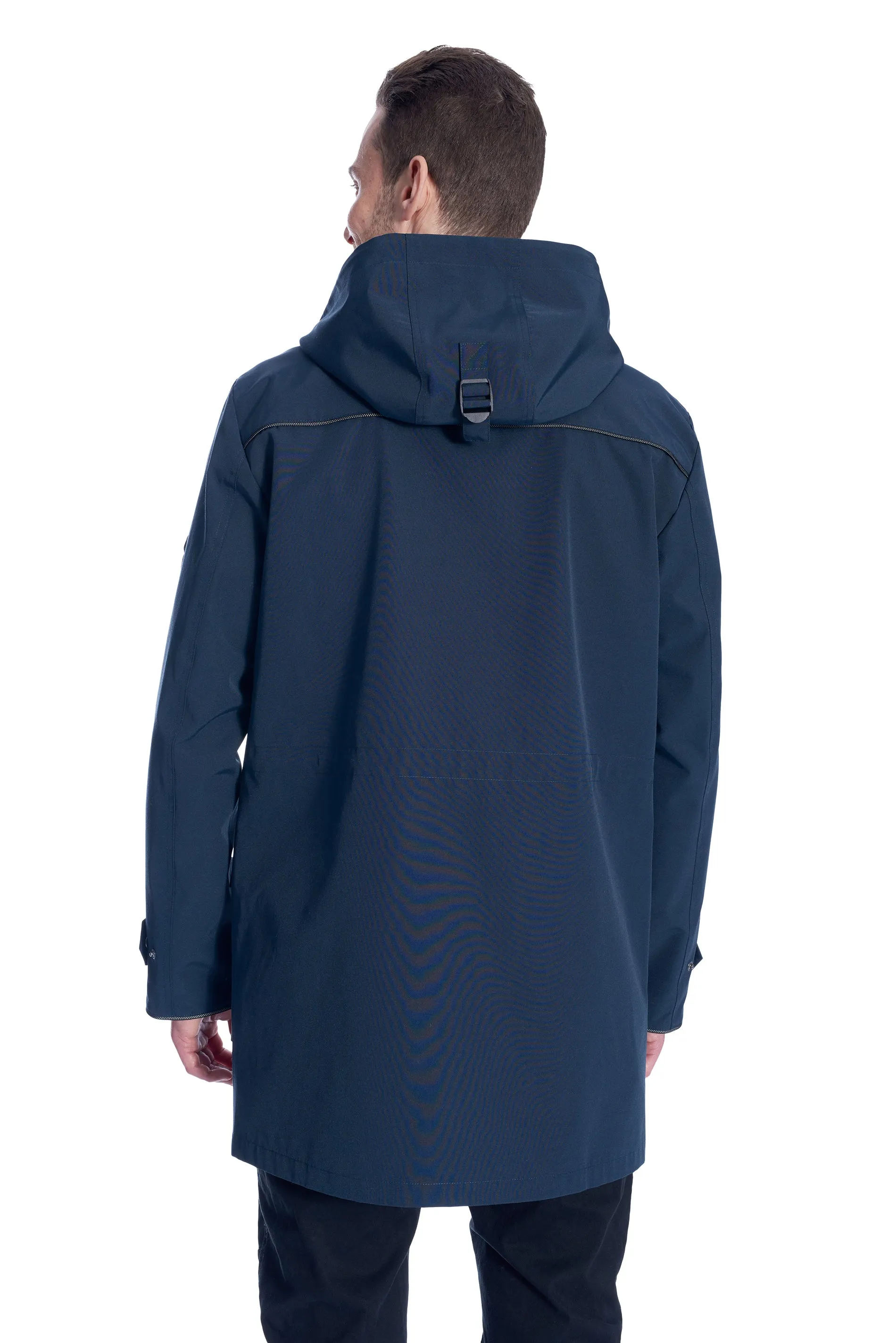 BANKS | MEN'S DRAWSTRING RAINCOAT, NAVY