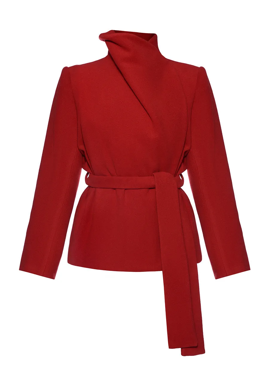 BELTED WOOL COAT