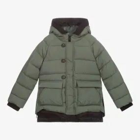 Boys Green Puffer Coat