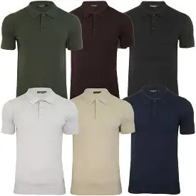 Brave Soul Men's 'Columbus' Knitted Polo Shirt