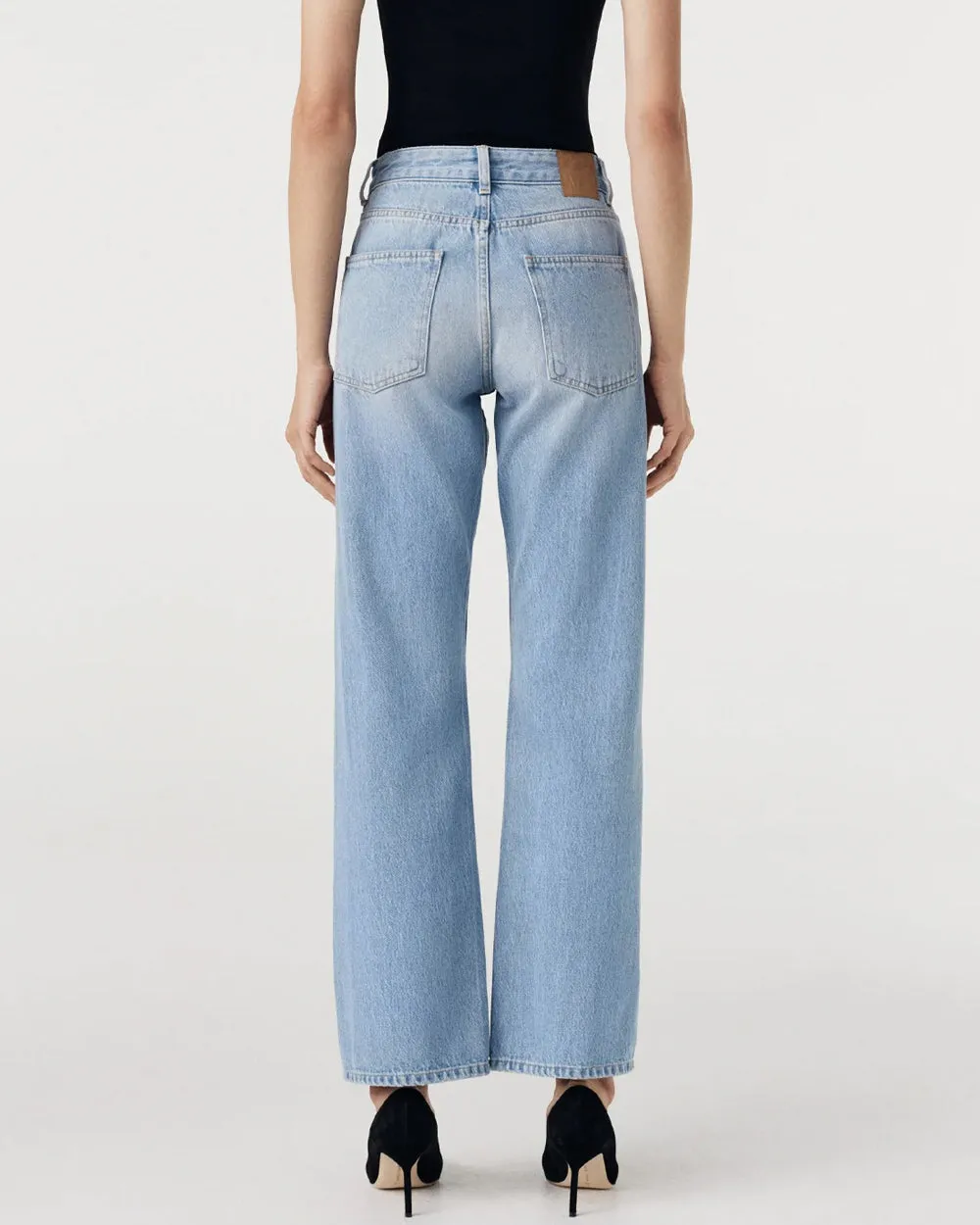 Brushed Blue Curved Denim Pant