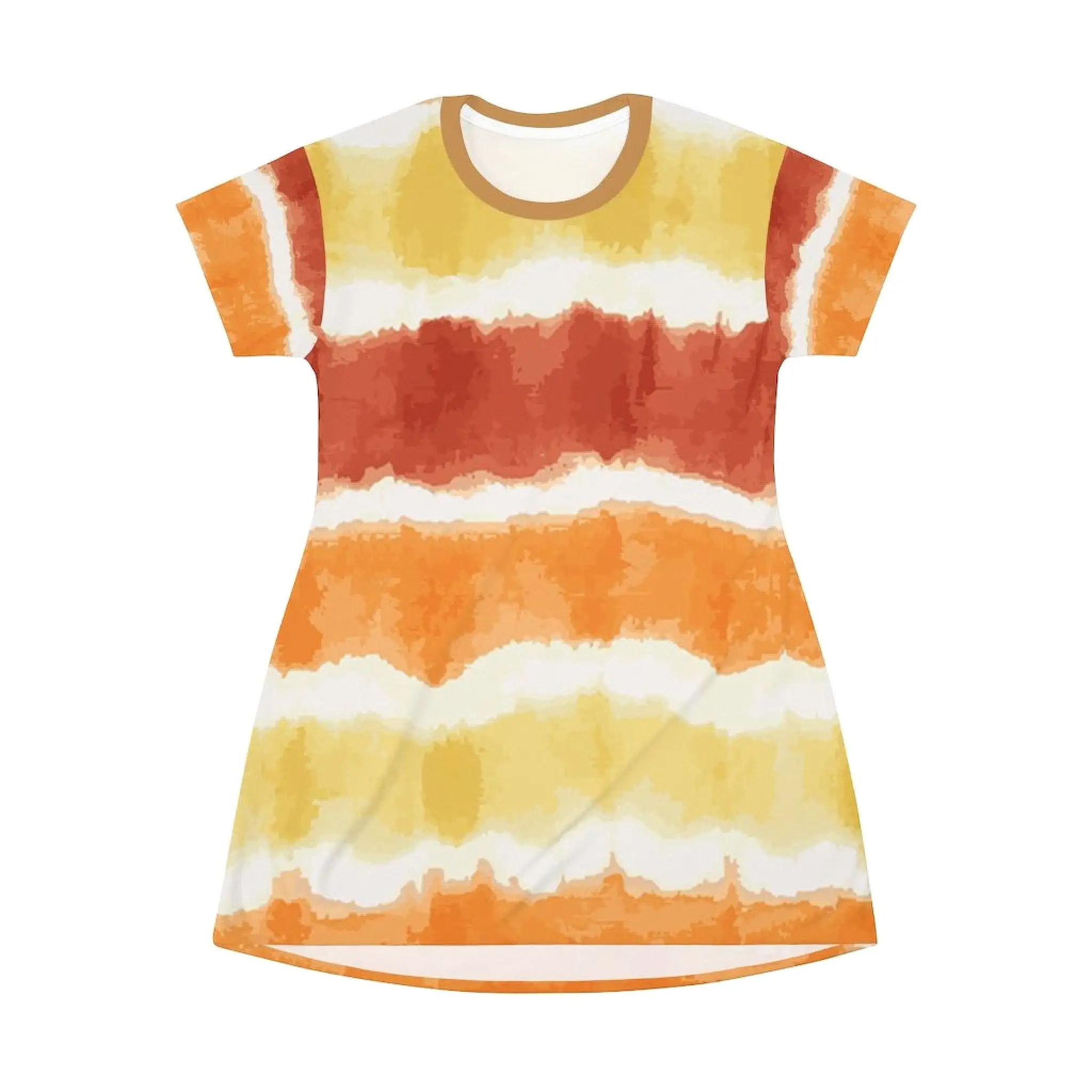 Bynelo Tie Dye Stripe Print T-shirt Dress