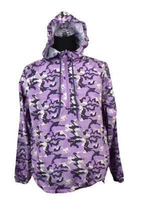 Camo Patterned 1/2 Zip Spray Jacket