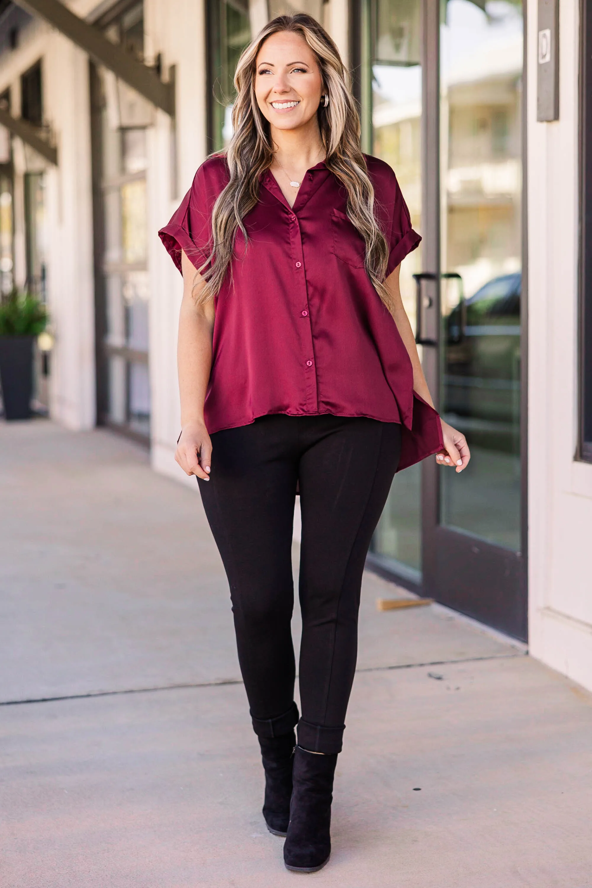 Carnation Kisses Top, Plum