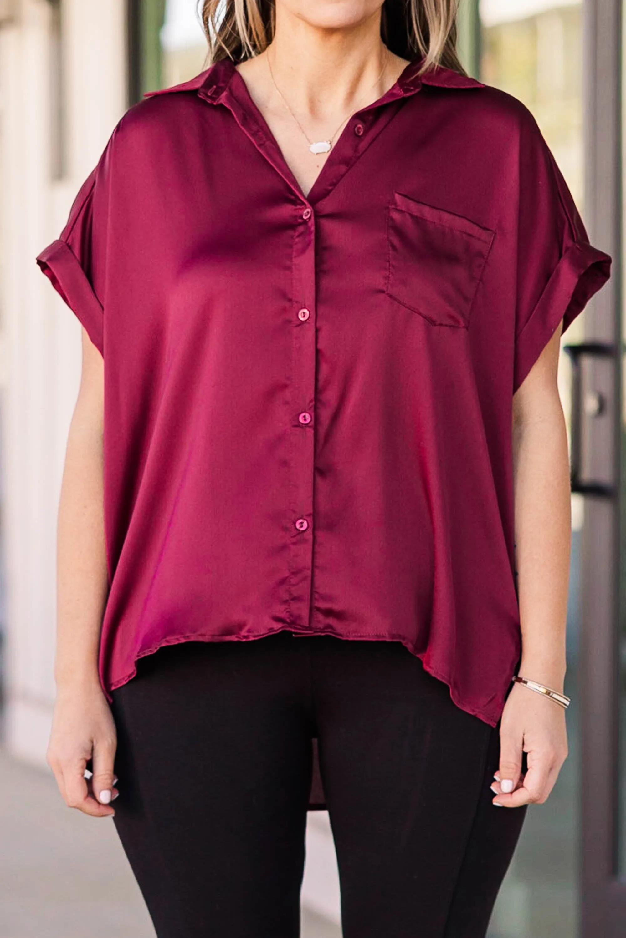 Carnation Kisses Top, Plum