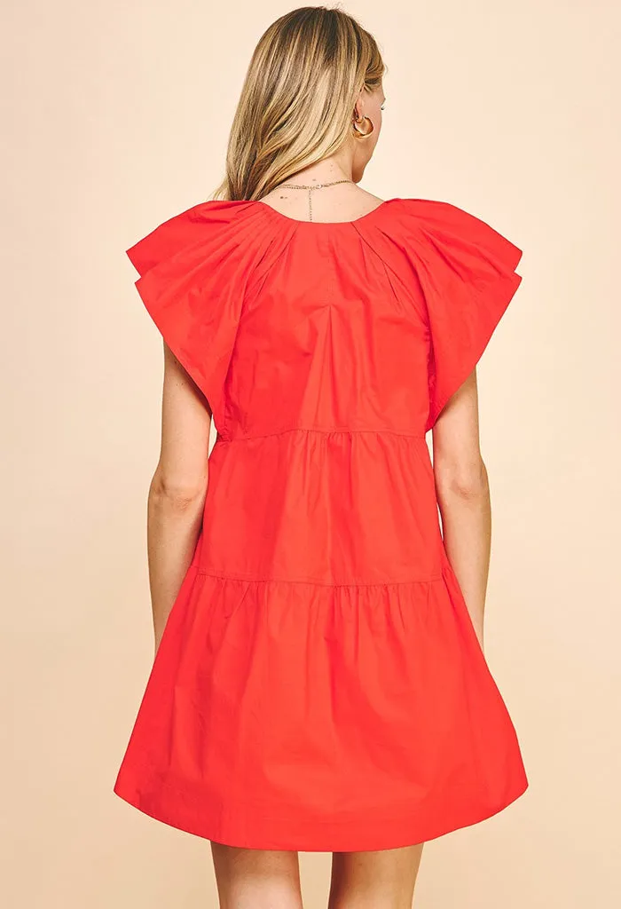 Caroline Dress-Red