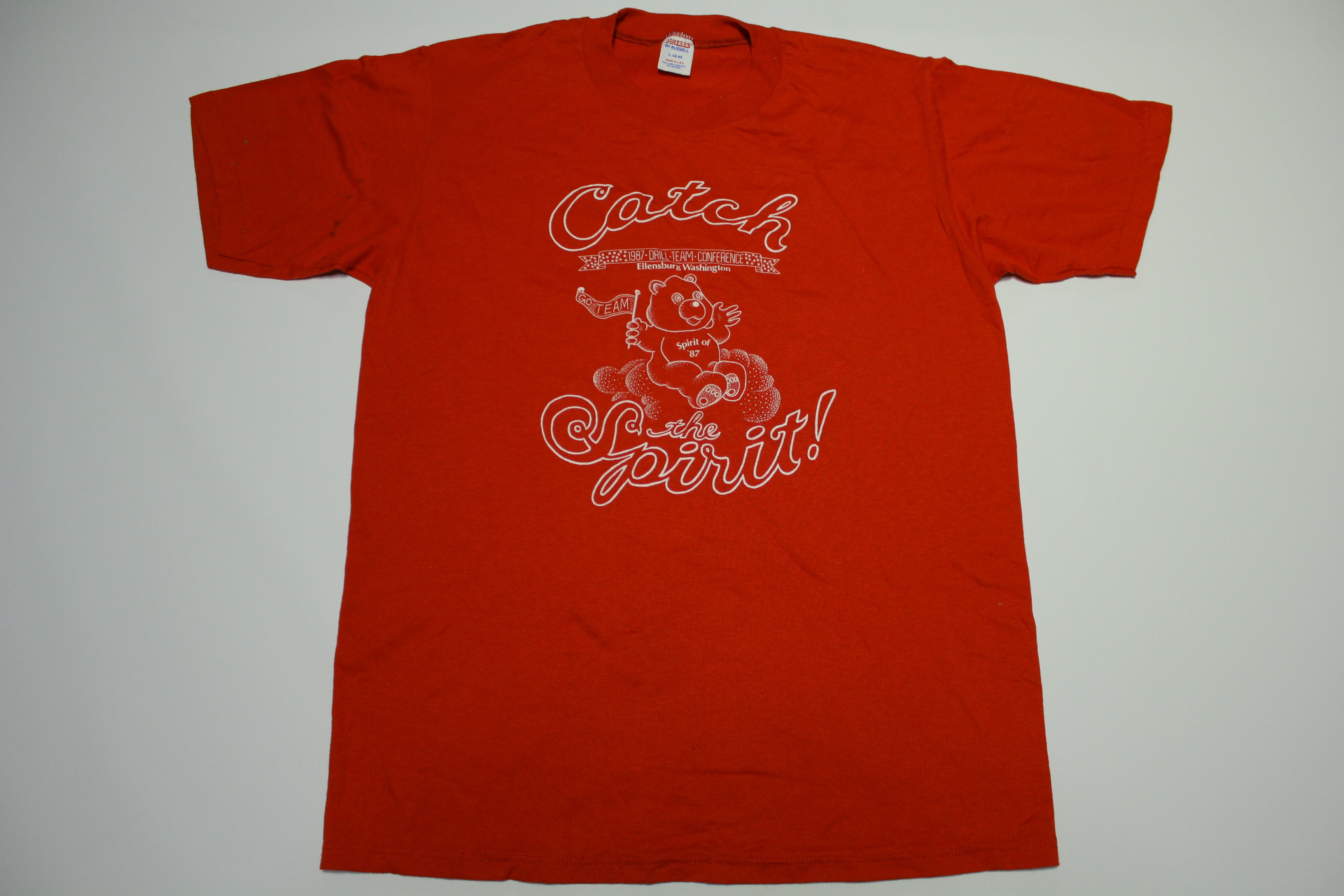 Catch The Spirit 1987 Vintage 80's Drill Team Conference Care Bear Jerzees T-Shirt