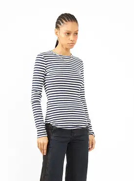 Charlotte T-shirt Navy & White Stripe