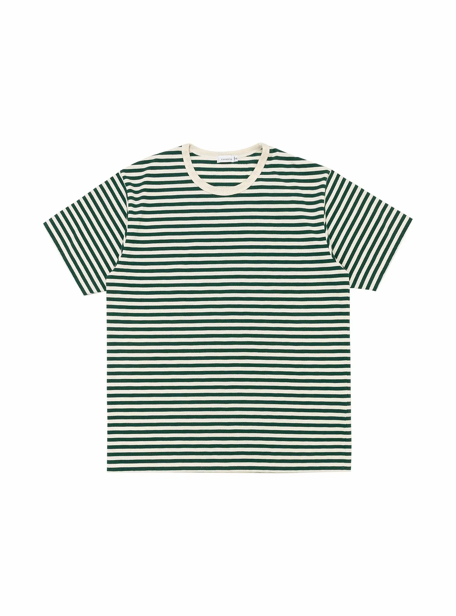 COOLMAX Stripe Jersey T-shirt Green & Natural