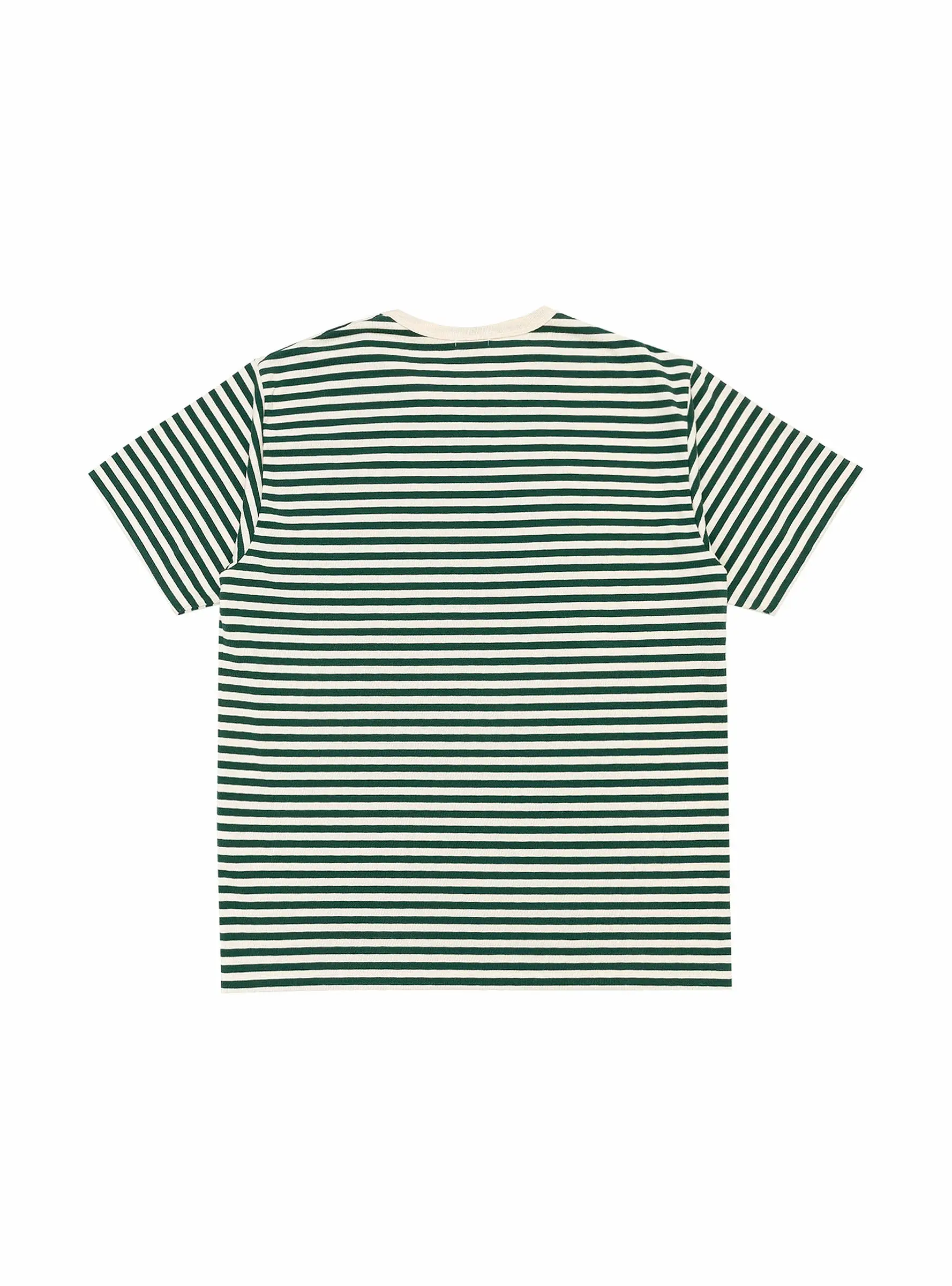 COOLMAX Stripe Jersey T-shirt Green & Natural