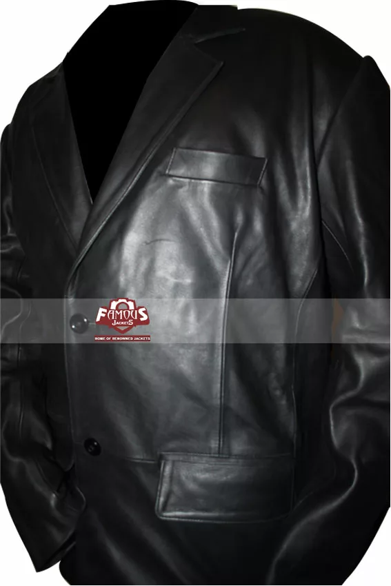 Dark Blue Kurt Russell (Eldon Perry) Leather Long Jacket - Famous Jackets