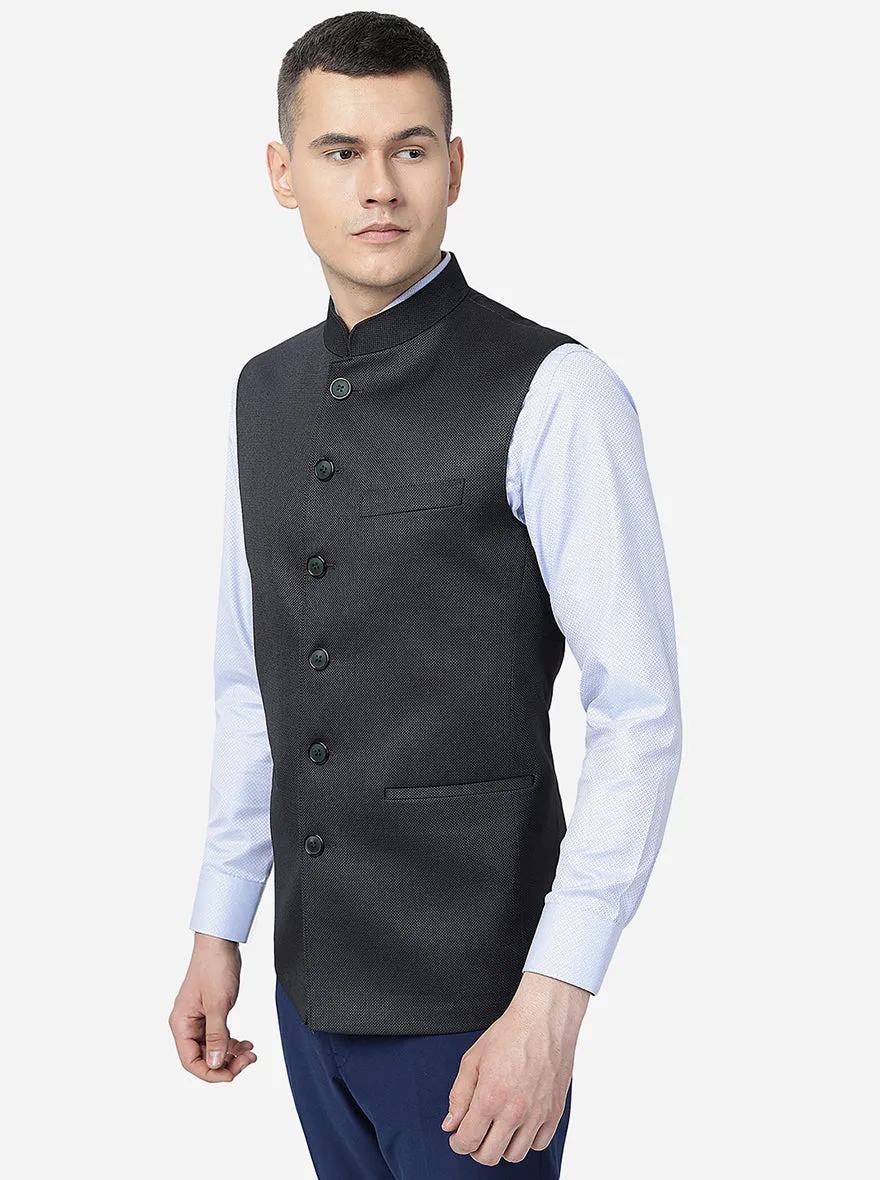 Dark Grey Solid Regular Fit Modi Jacket | JadeBlue