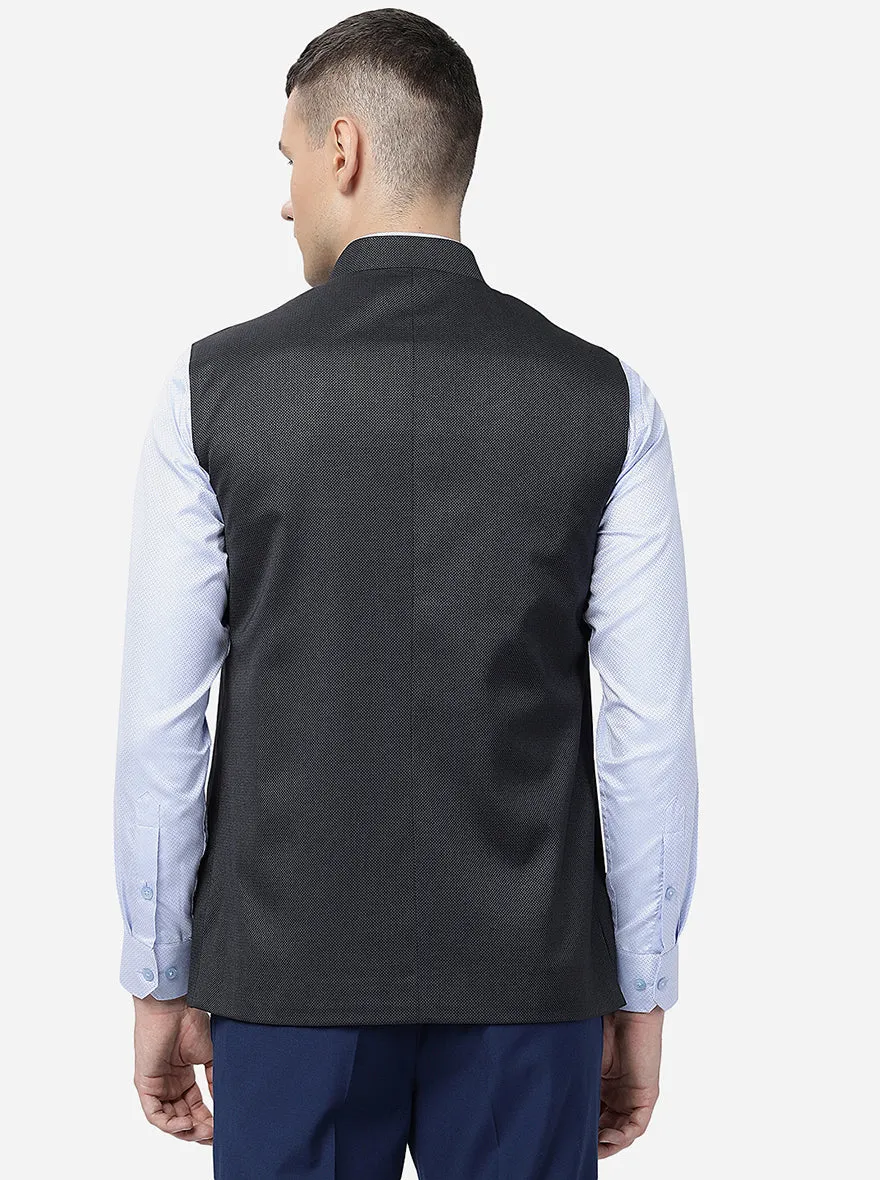 Dark Grey Solid Regular Fit Modi Jacket | JadeBlue