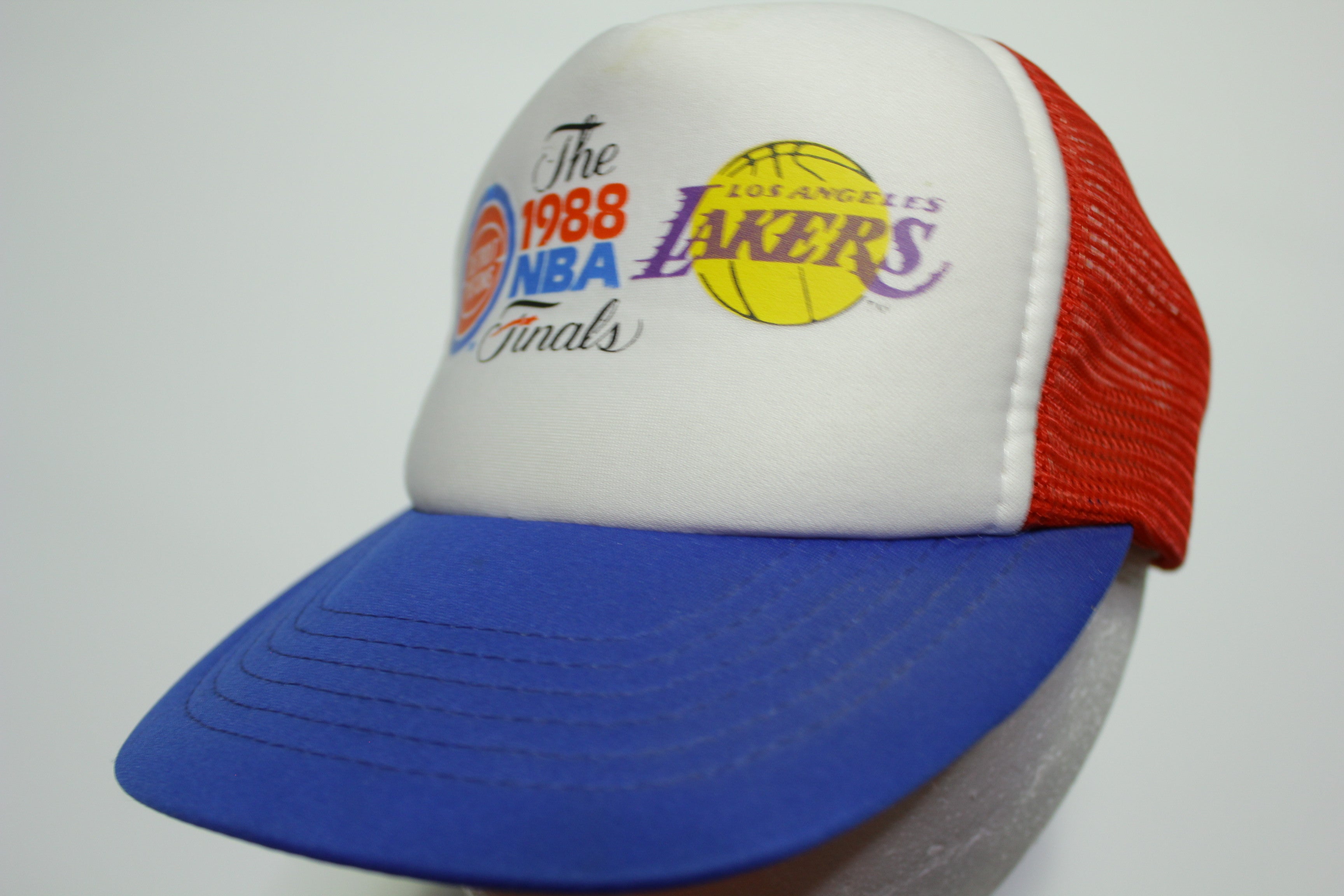 Detroit Pistons LA Lakers 1988 NBA Finals Vintage 80's Trucker Snapback Adjustable Hat