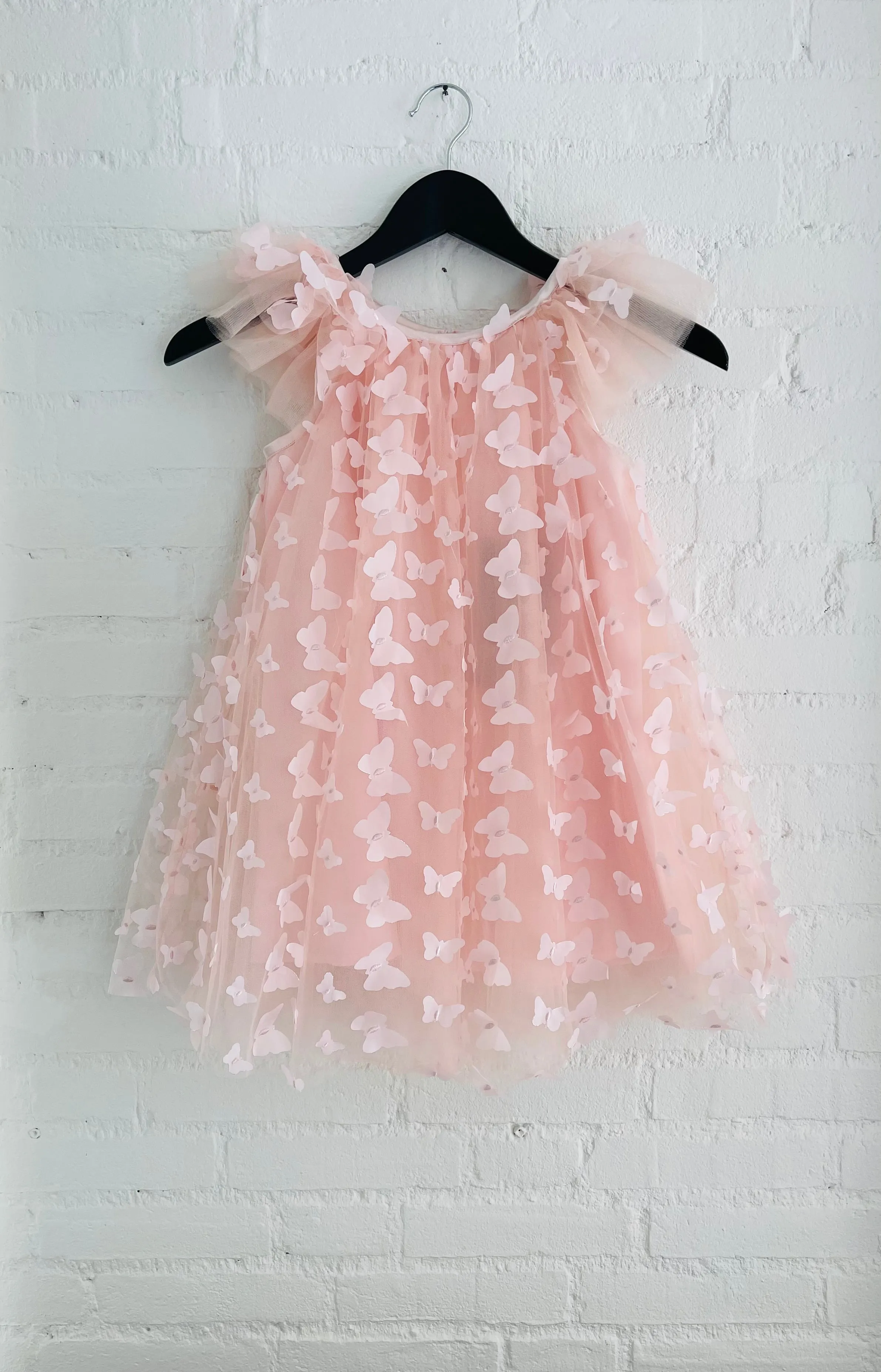 DOLLY by Le Petit Tom  ALLOVER BUTTERFLIES TUTU DRESS dollypink