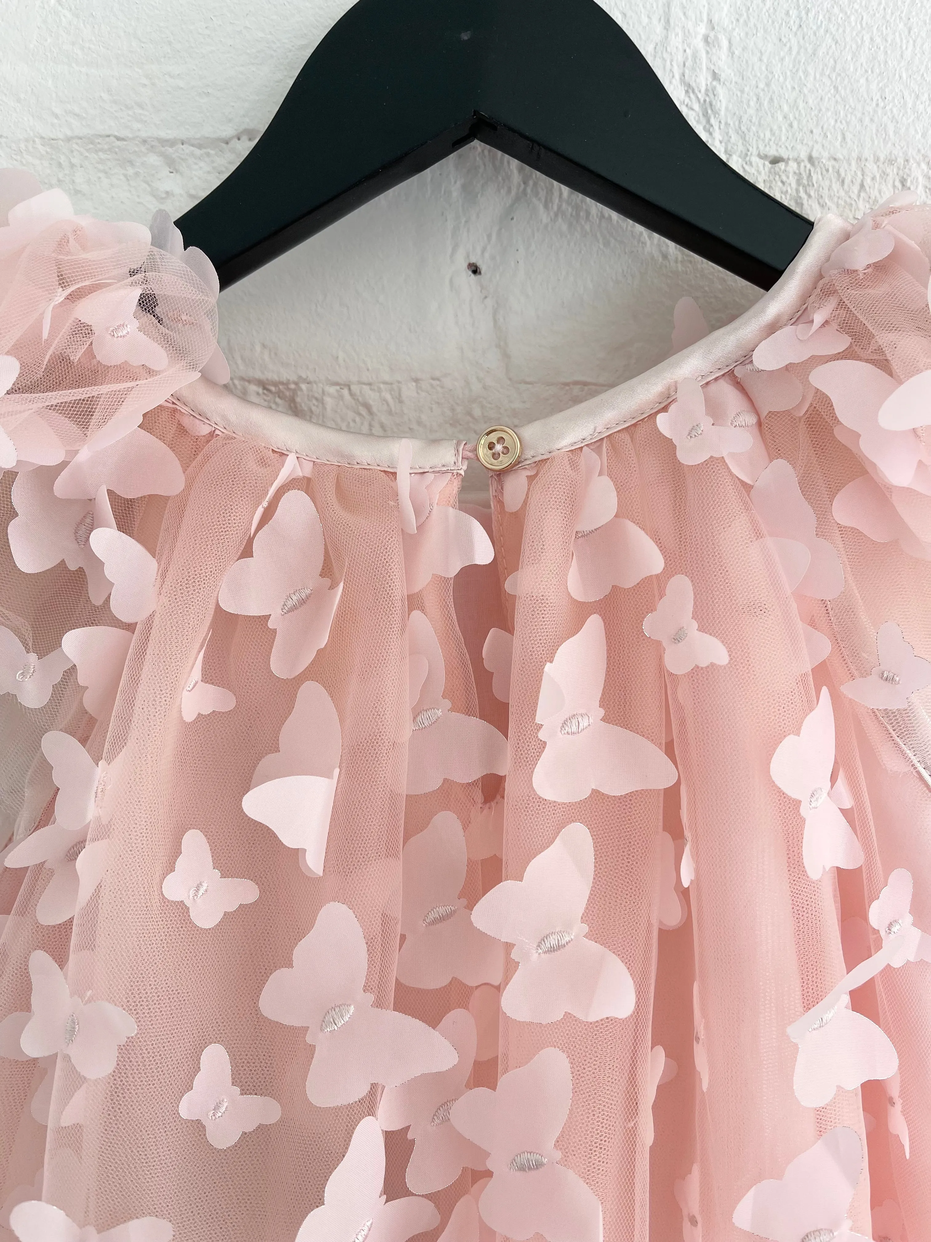 DOLLY by Le Petit Tom  ALLOVER BUTTERFLIES TUTU DRESS dollypink