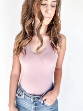 Dusty Rose V-Neck Tank