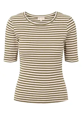 Esmé Studios Blossom Stripe SS T-shirt - Cloud Pink