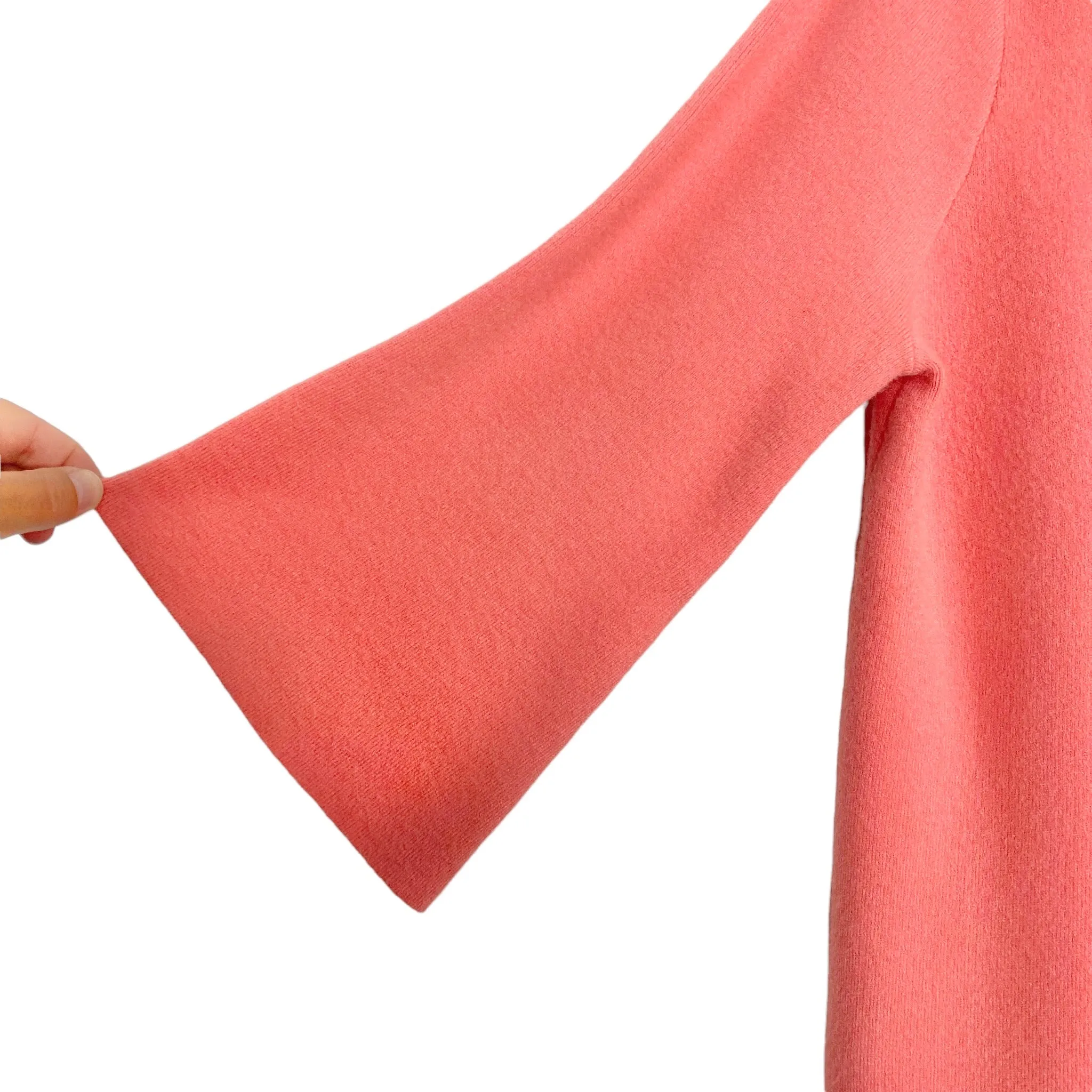 FATE Salmon Mock Neck Bell Sleeve Sweater- Size M