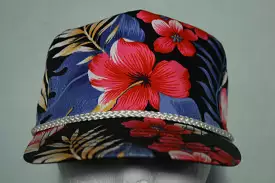 Floral Flower San Sun Vintage 90's Golf Trucker Snapback Adjustable Hat