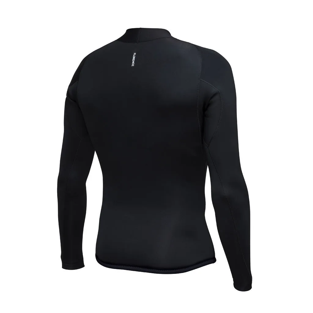 Florence Marine X 1.5mm Flatlock Wetsuit Top-Black