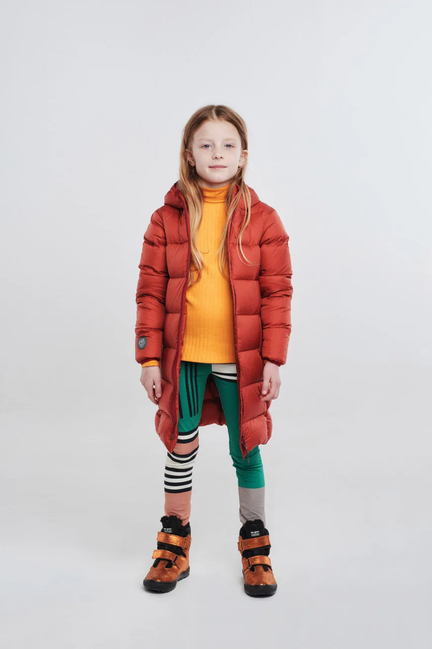 Fluff Kids Coat in Ginger Amber