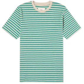 Folk Classic Stripe T-ShirtAlpine Green & Natural