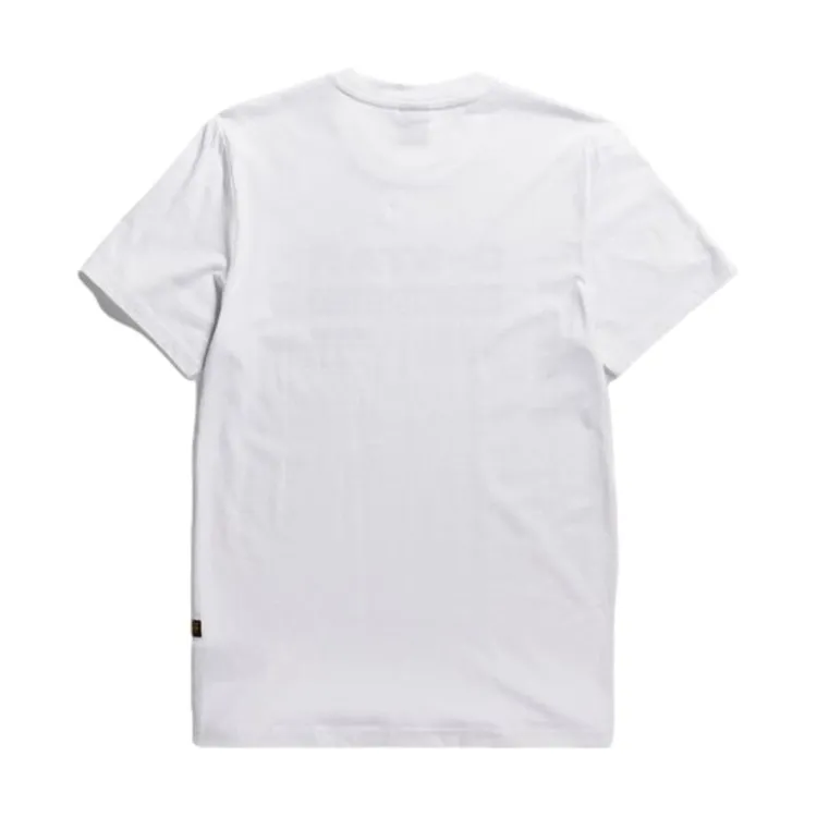 G-STAR D24420 Distressed Originals Slim T Shirt Uomo White