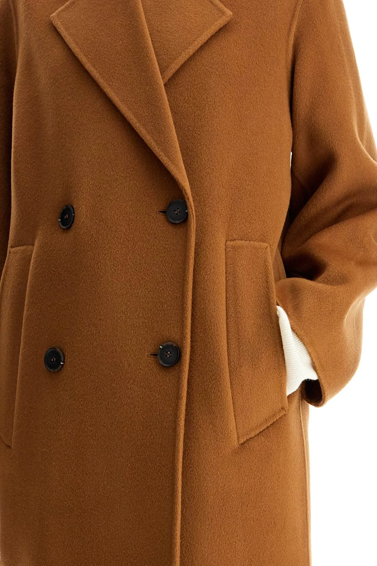 Ivy Oak Clara Double Breasted Wool Coat   Brown