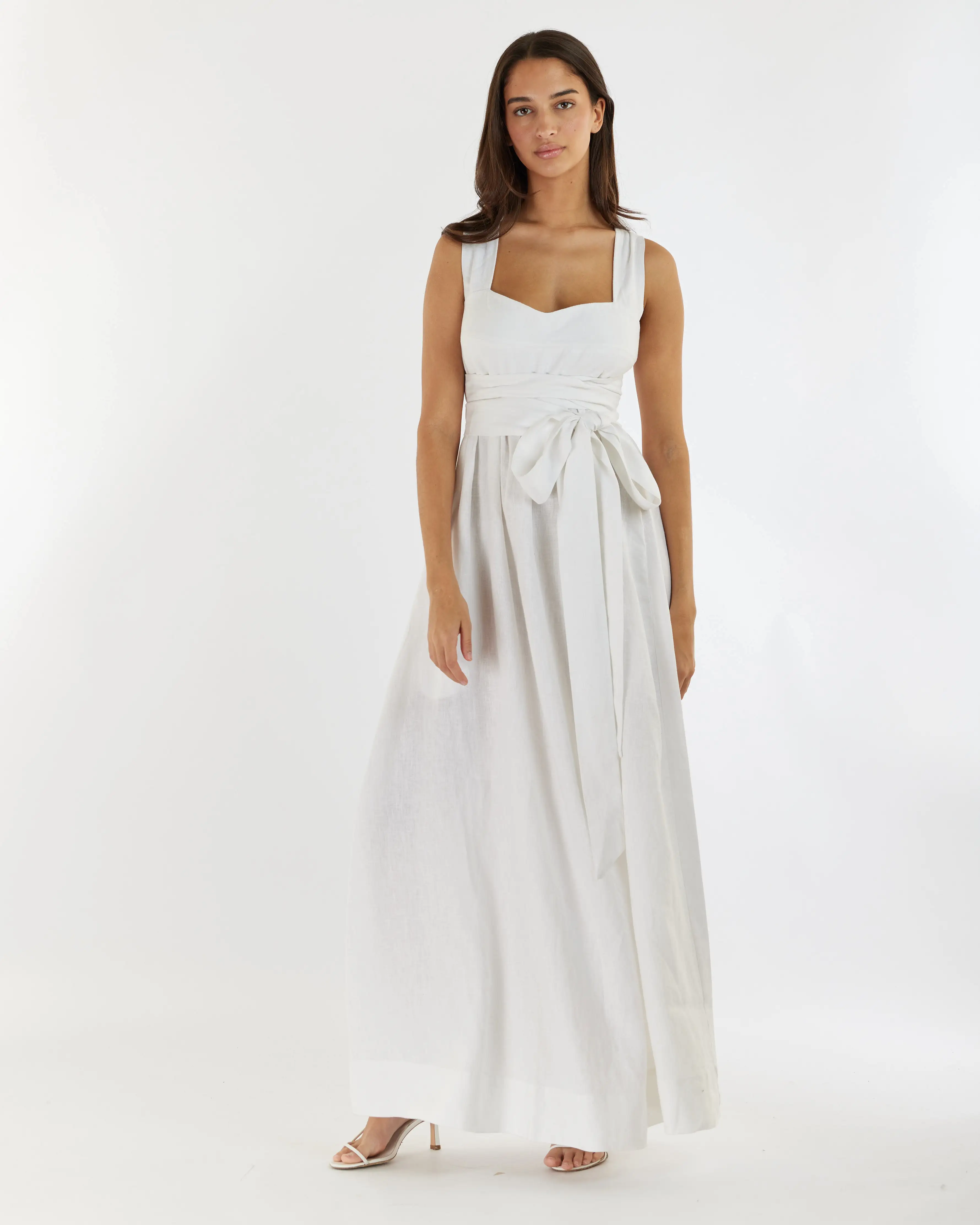 Juliette Linen Maxi Dress - White