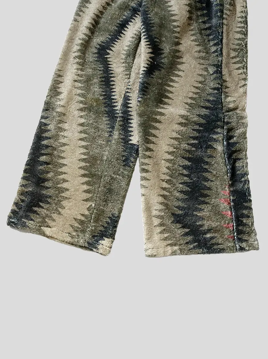 Kapital Thunder Mother Pattern Fleece Easy Straight Pants