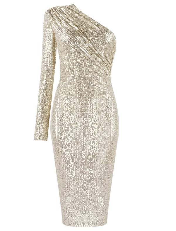 Kristi Gold Sequin Dress