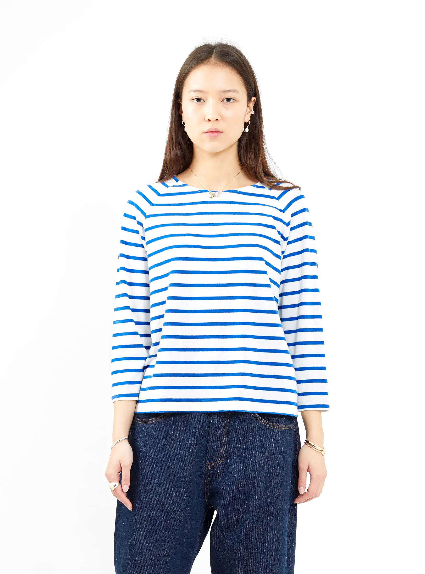 Maow Stripe T-Shirt Blue Stripe