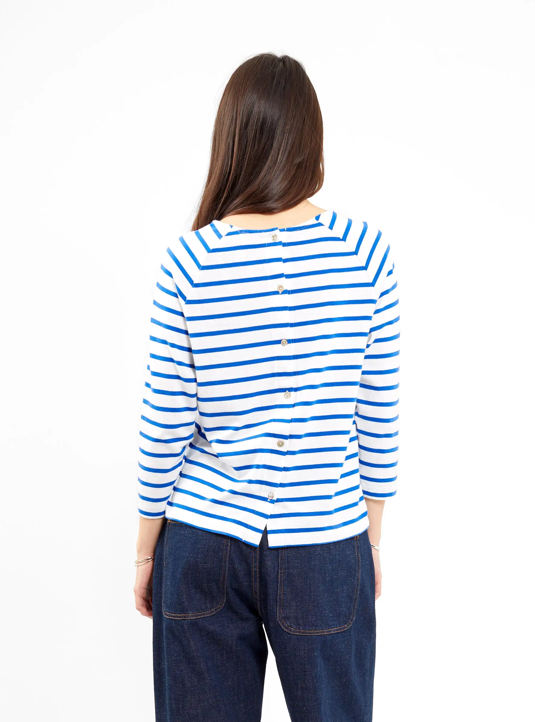 Maow Stripe T-Shirt Blue Stripe