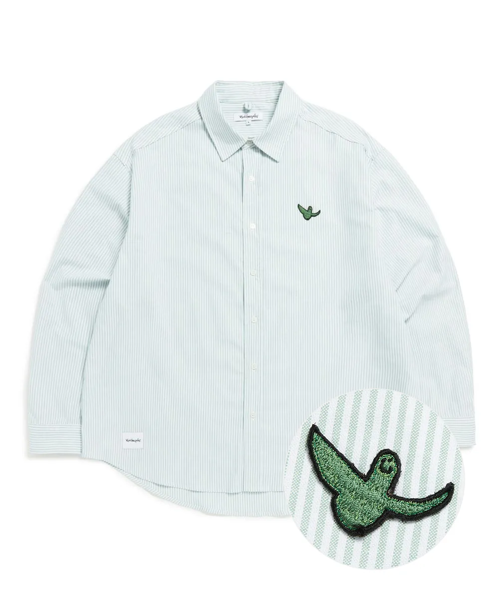 Mark Gonzales  |[MARK GONZALES] ★ANGEL WAPPEN STRIPE OXFORD SHIRT