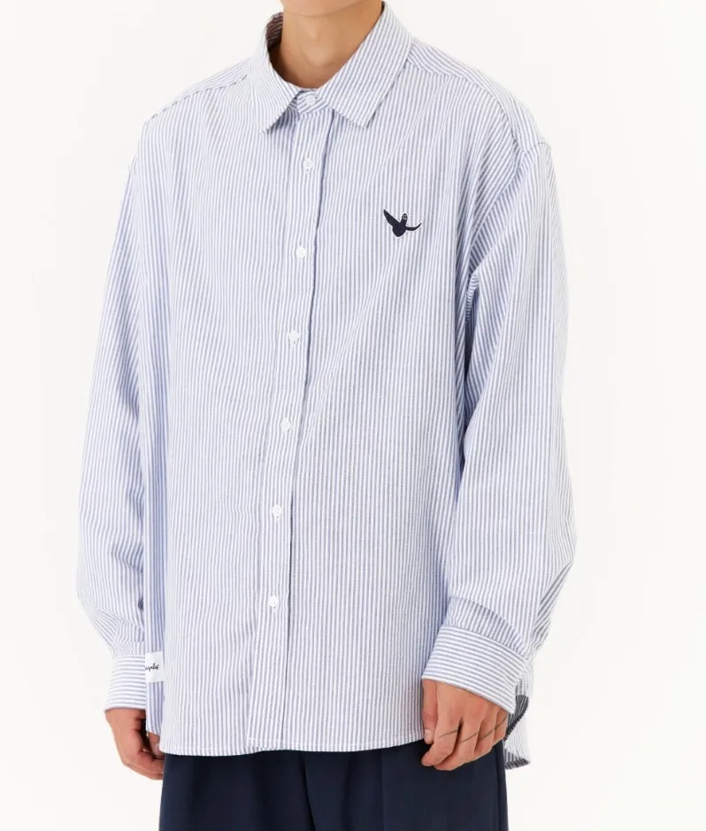 Mark Gonzales  |[MARK GONZALES] ★ANGEL WAPPEN STRIPE OXFORD SHIRT