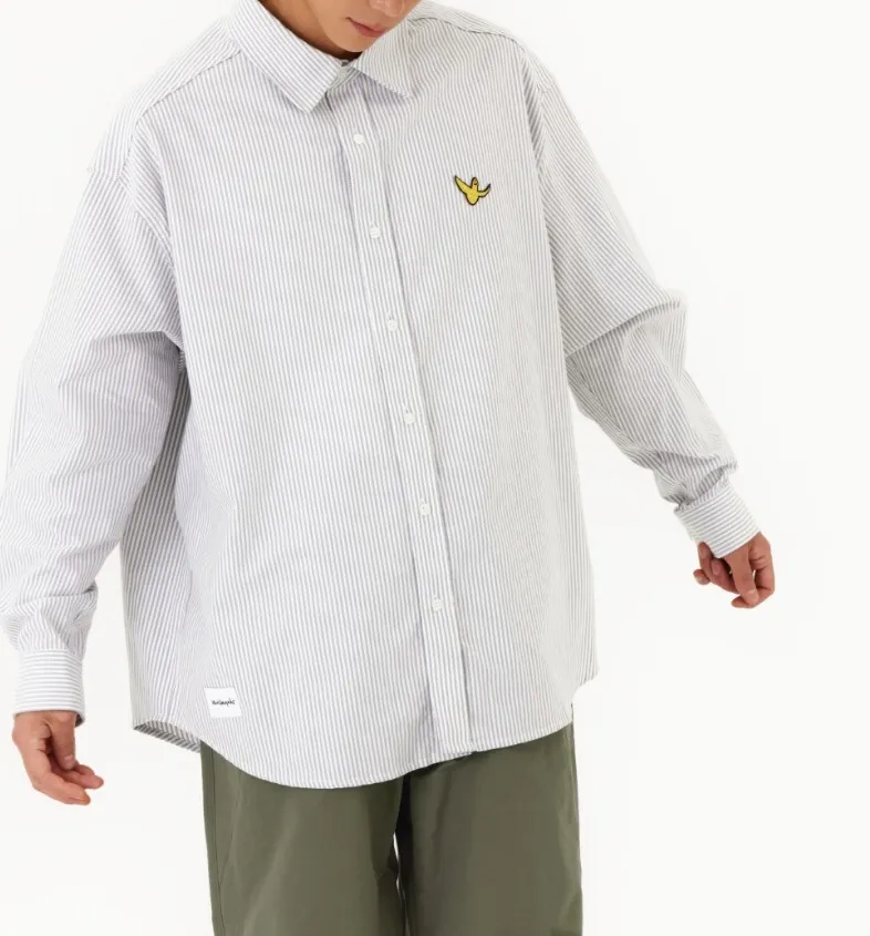 Mark Gonzales  |[MARK GONZALES] ★ANGEL WAPPEN STRIPE OXFORD SHIRT