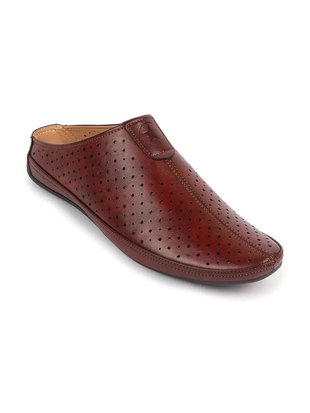 Men Maroon Ethnic Wedding Party Back Open Slip On Juttis and Mojaris