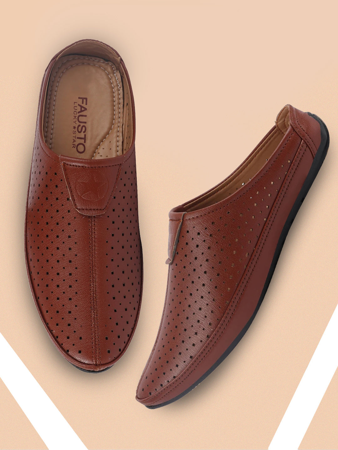 Men Tan Ethnic Slip-On Juttis