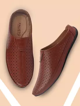 Men Tan Ethnic Slip-On Juttis