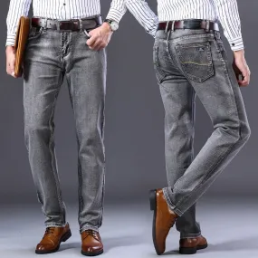 Men's Autumn Business Casual Classic Stretch Denim Straight-Leg Pants