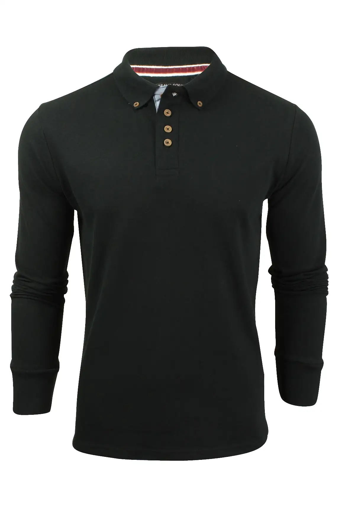 Mens Polo T-Shirt by Brave Soul 'Lincoln' Pique Long Sleeved